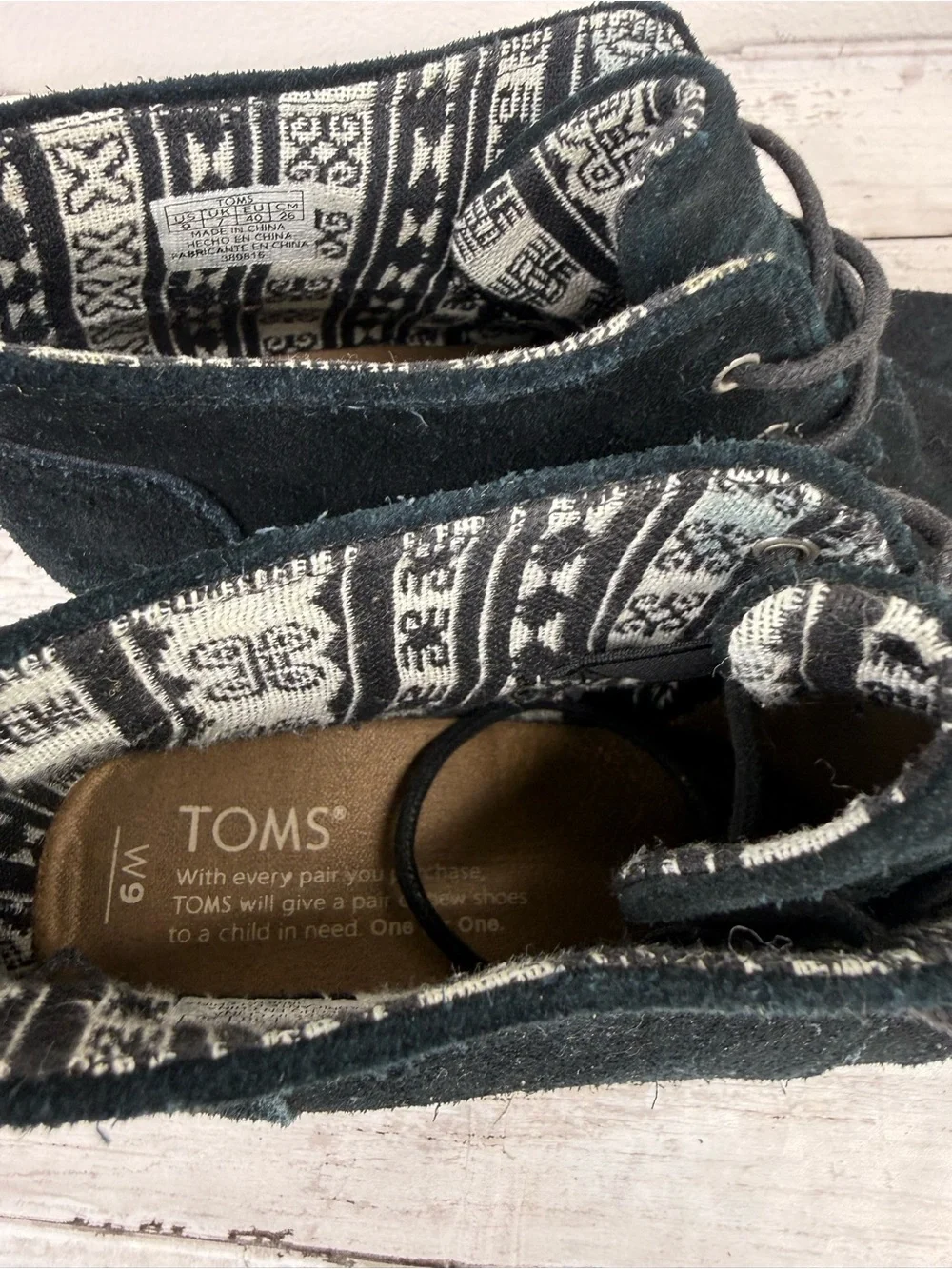 Toms Black Velvet Wedge Ankle Booties